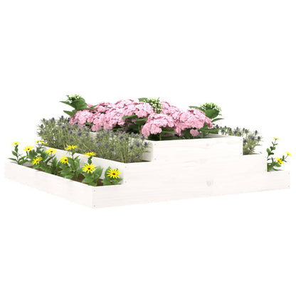 Jardinera Madera Maciza De Pino Blanco 110x110x27 Cm_2