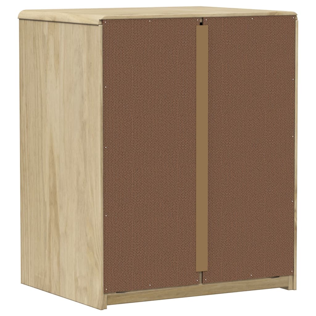 Mesita De Noche Sauda Madera De Pino Maciza Roble 44x35x56 Cm_4