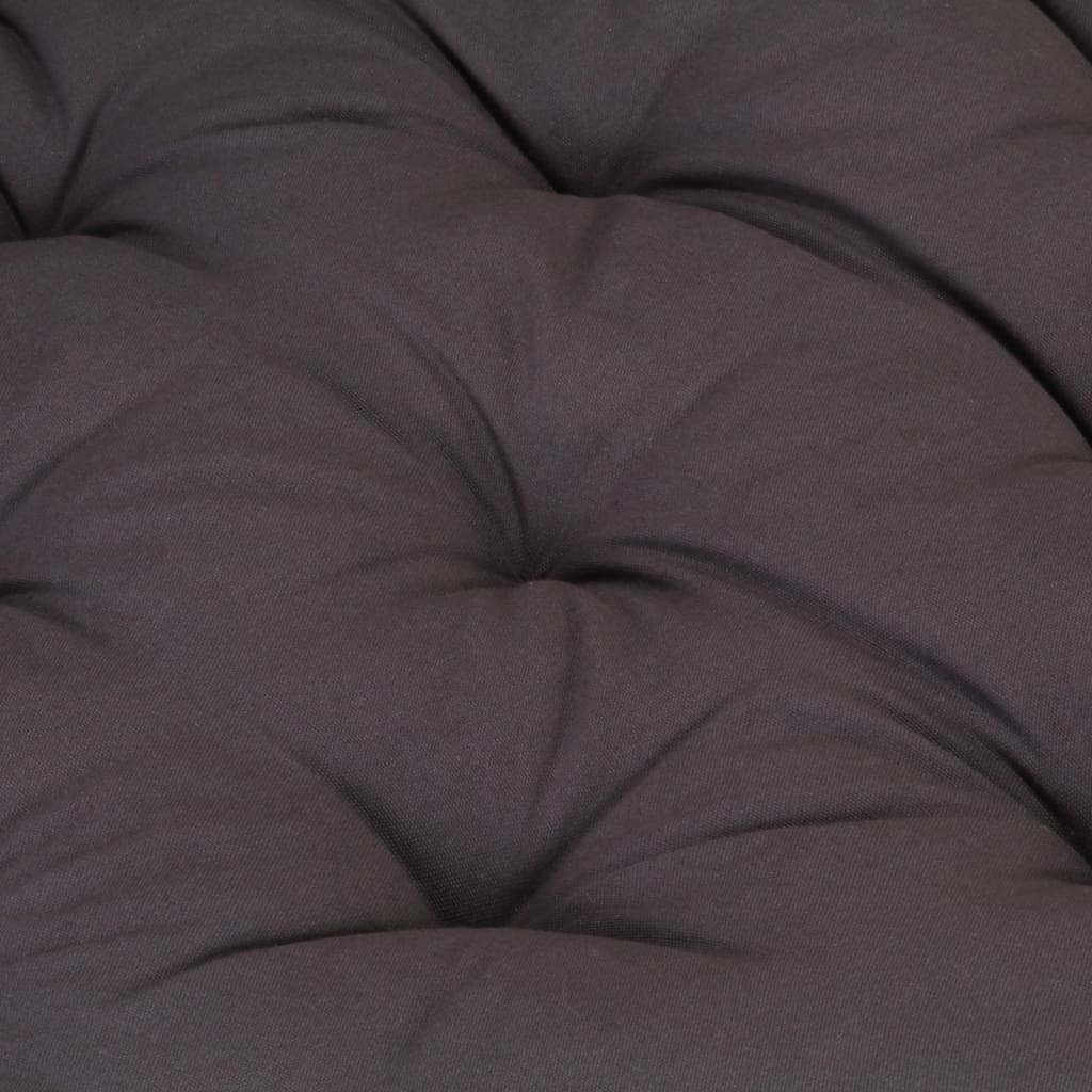 Vidaxl Cojín Para Palés Algodón Gris Antracita 120x80x10 Cm_5