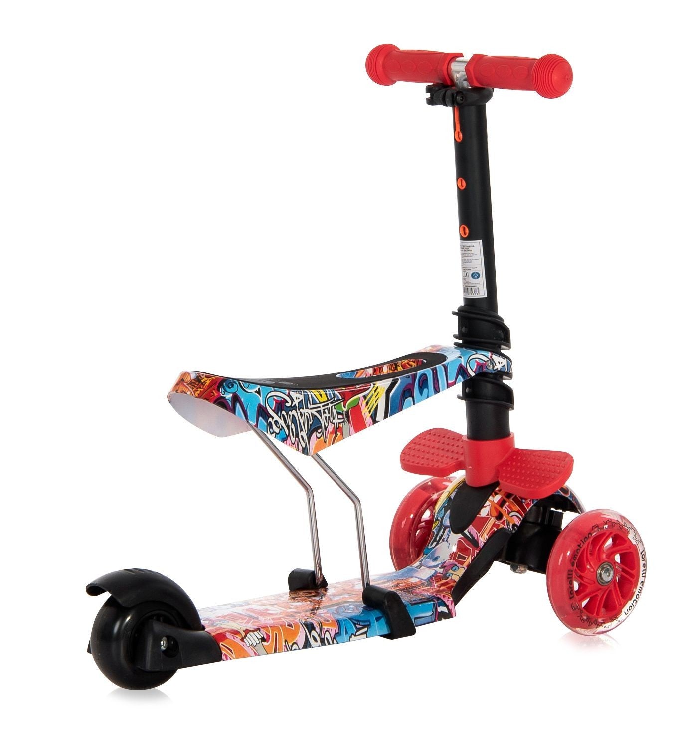Patinete Infantil Con Asiento Y Respaldo Smart Plus Graffiti_2