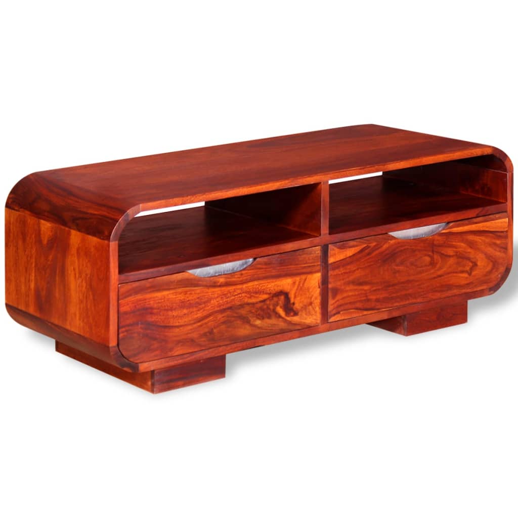 Mesa De Centro De Madera Maciza De Sheesham 90x40x35 Cm_2