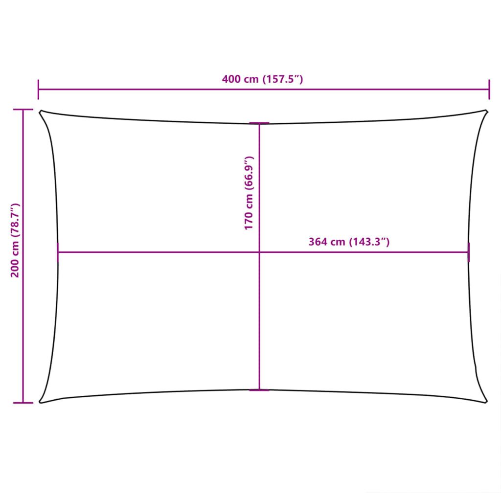Vidaxl Toldo De Vela Rectangular Tela Oxford Terracota 2x4 M_2