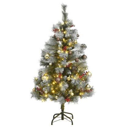 Vidaxl Árbol De Navidad Artificial Con Bisagras 150 Led Y Bolas 150 Cm_0