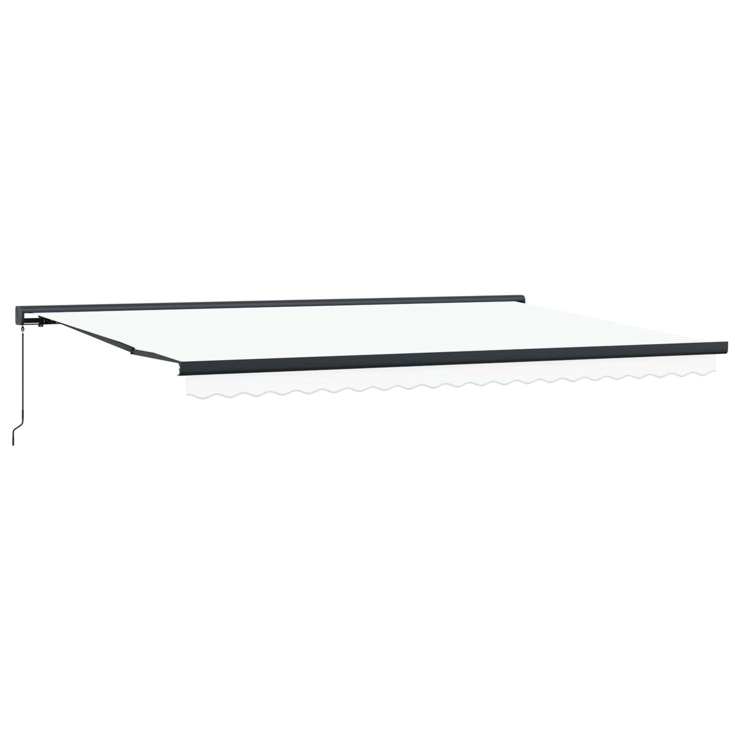 Toldo Retráctil Blanco 500 X 300 Cm Lona Y Aluminio_0
