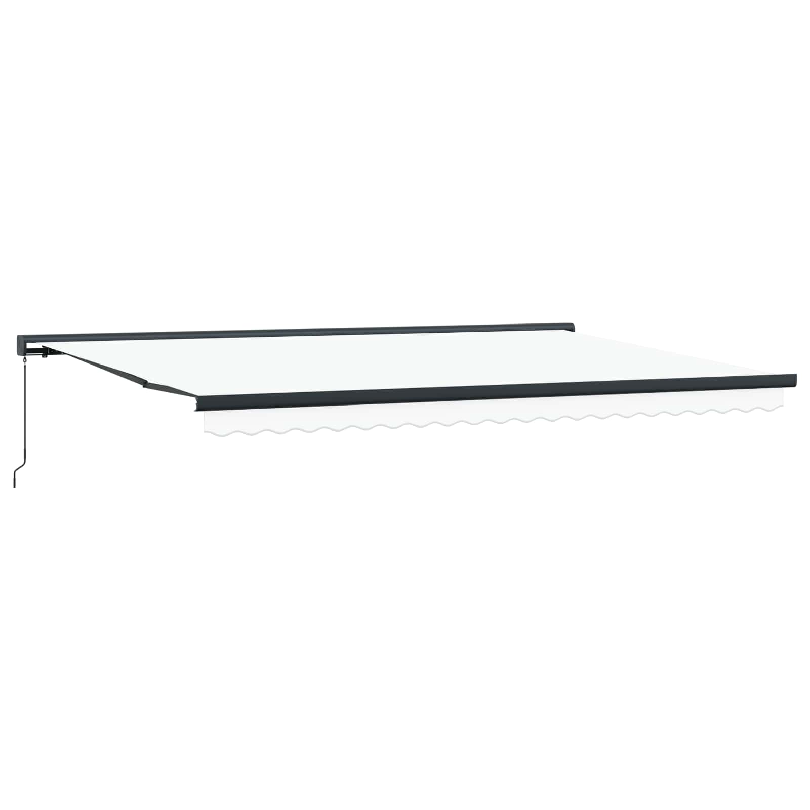 Toldo Retráctil Blanco 500 X 300 Cm Lona Y Aluminio_0