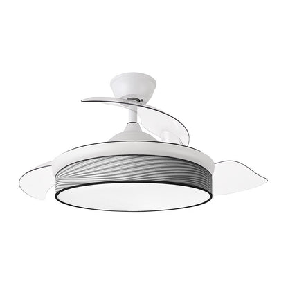 Ventilador Dc Moda 72w Blanco/surco Gris 91d 3aspas 7200lm 3000-4000-6000k Remoto+ Memoria+ Temporizador_1