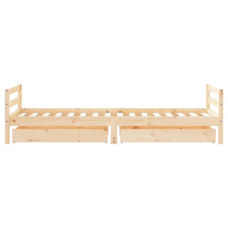 Vidaxl Estructura De Cama Para Niños Con Cajones Madera Pino 80x200 Cm_5