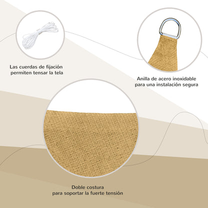 Outsunny Toldo De Vela Sombrilla Parasol Rectángulo Tejido De Poliester 185 G/m²_4