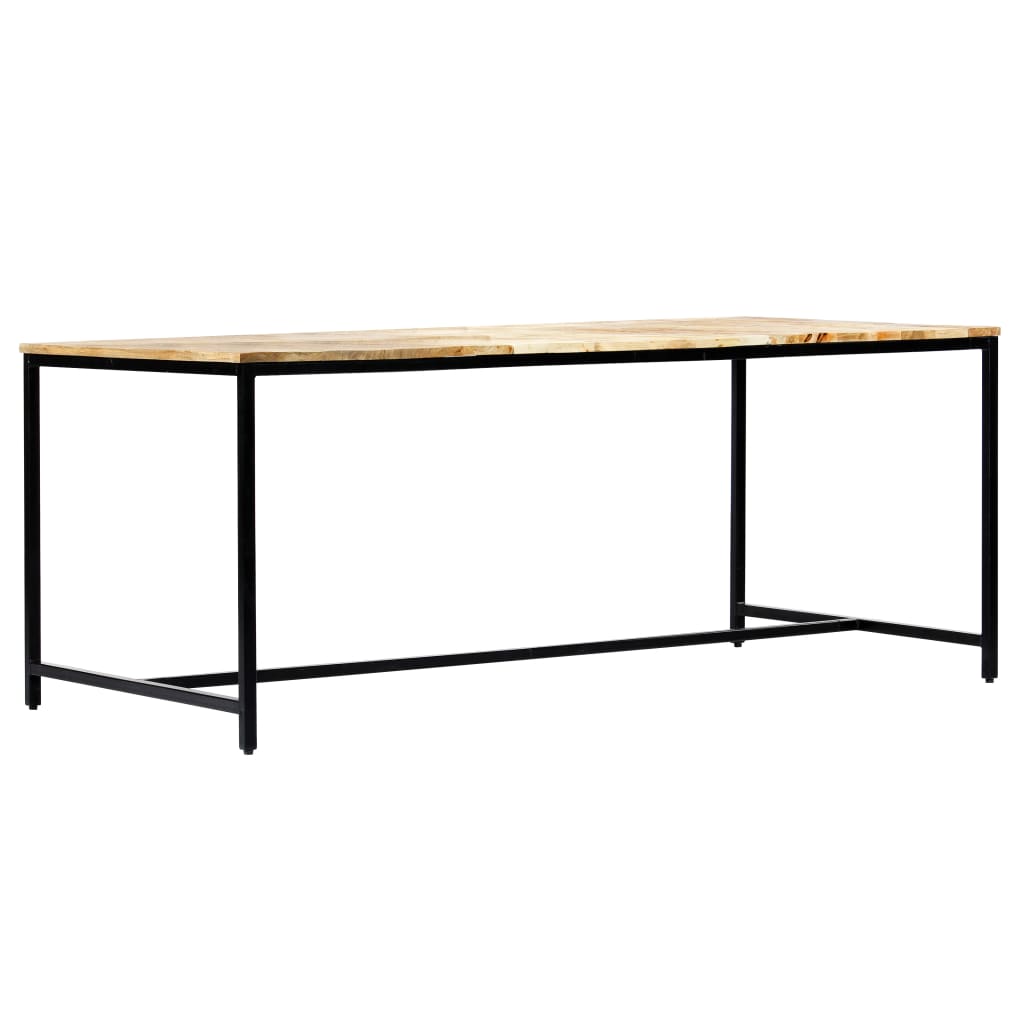 Mesa De Comedor Madera Maciza De Mango Rugosa 180x90x75 Cm_0