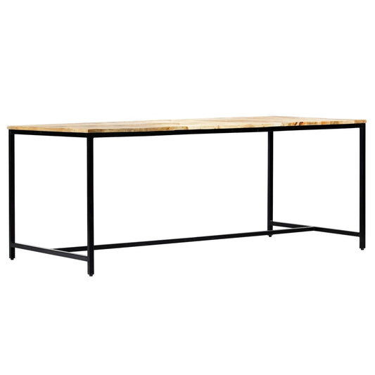 Mesa De Comedor Madera Maciza De Mango Rugosa 180x90x75 Cm_0