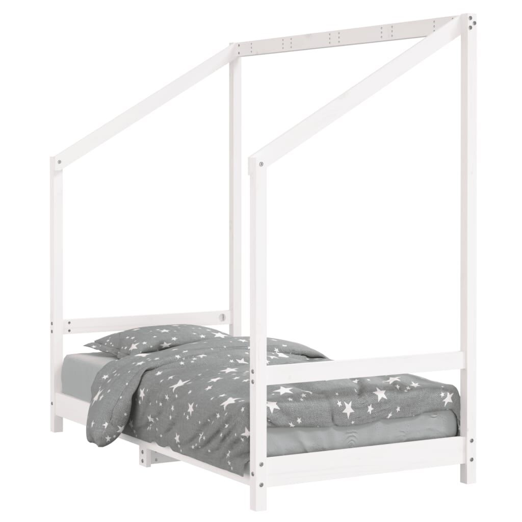 Vidaxl Estructura De Cama Para Niños Madera De Pino Blanco 80x160 Cm_0