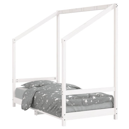 Vidaxl Estructura De Cama Para Niños Madera De Pino Blanco 80x160 Cm_0