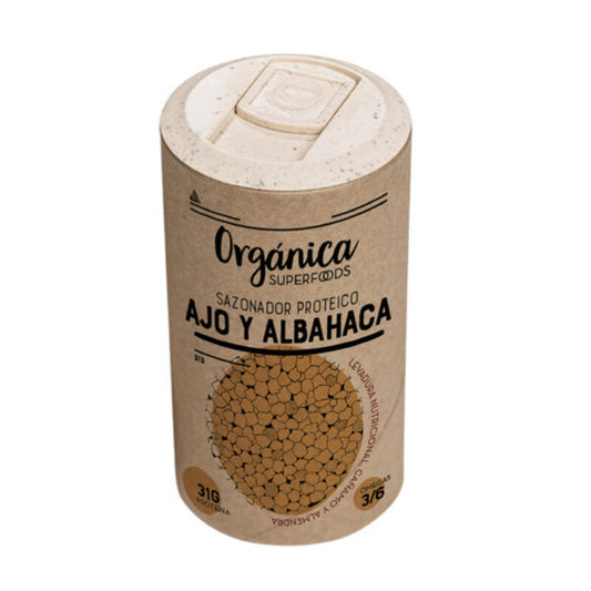 Sazonador Proteico Ajo Y Albahaca 50g - Orgánica Superfoods_0