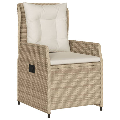 Set Comedor De Jardín 9 Pzas Con Cojines Ratán Sintético Beige / Vetonek_2
