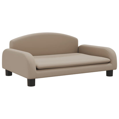 Cama Para Perros De Cuero Sintético Color Capuchino 70x45x30 Cm / Vetonek_3