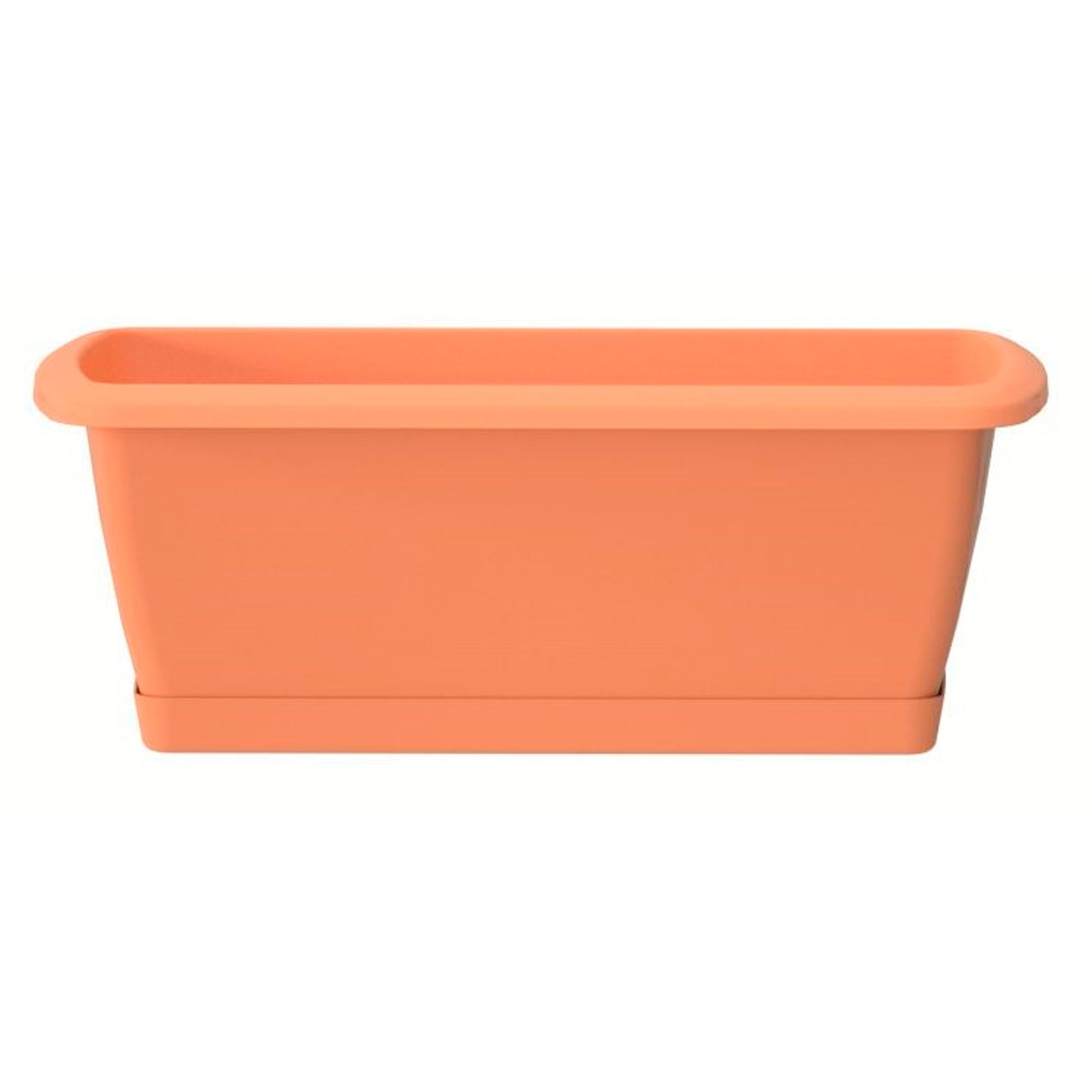 2x Jardinera Respana Con Soporte De Plastico En Color Terracota 78,6 (largo) X 18,4 (ancho) X 14,5 (alto) Cm_1