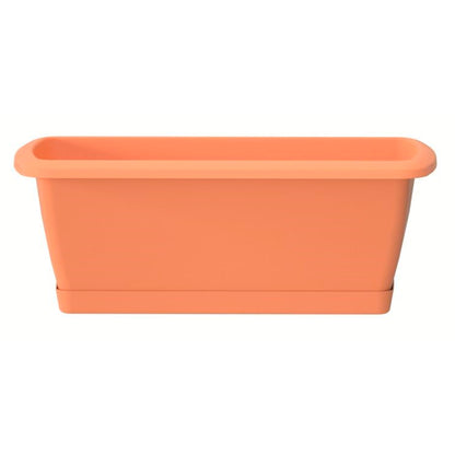 2x Jardinera Respana Con Soporte De Plastico En Color Terracota 78,6 (largo) X 18,4 (ancho) X 14,5 (alto) Cm_1