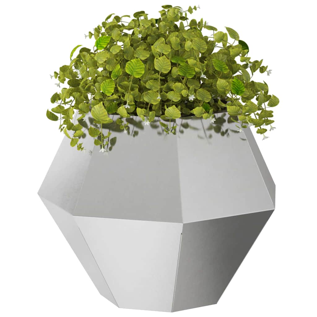 Jardinera 2 Pcs Plateado 50 X 50 X 40 Cm Acero Inoxidable_2