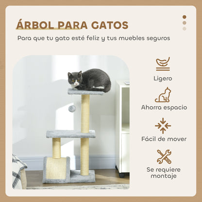 Pawhut Árbol Rascador Para Gatos Mediano_3