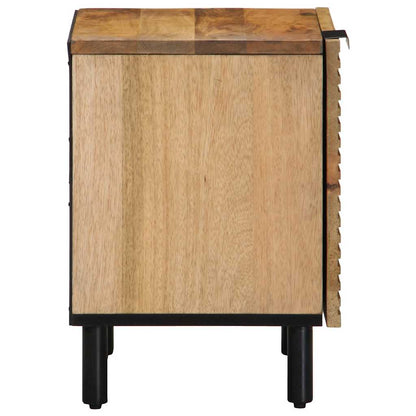 Mesitas De Noche 2 Uds Madera Maciza De Mango Marrón 40x33x46cm_3