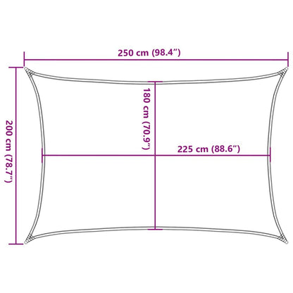Vidaxl Toldo De Vela Rectangular Hdpe Amarillo 160 G/m² 2x2,5 M_2