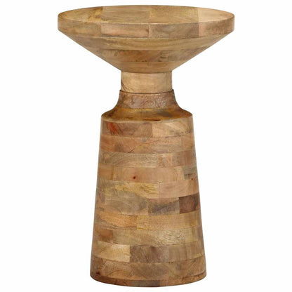 Mesa Auxiliar Madera Maciza De Mango Ø33x50 Cm_1