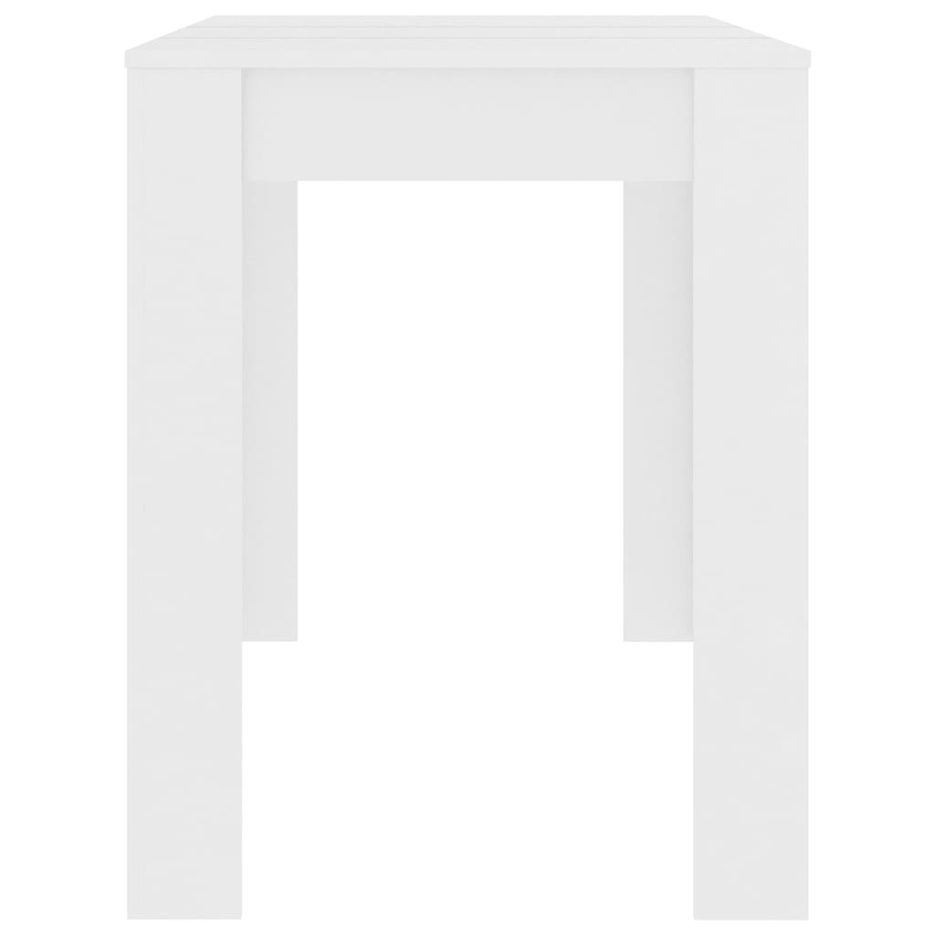 Mesa De Comedor De Madera De Ingeniería Blanco 120x60x76 Cm_3