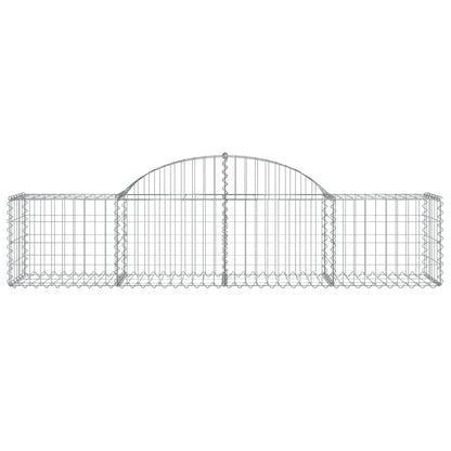 Cestas De Gaviones 3 Uds Forma De Arco Hierro 200x50x40/60 Cm_3