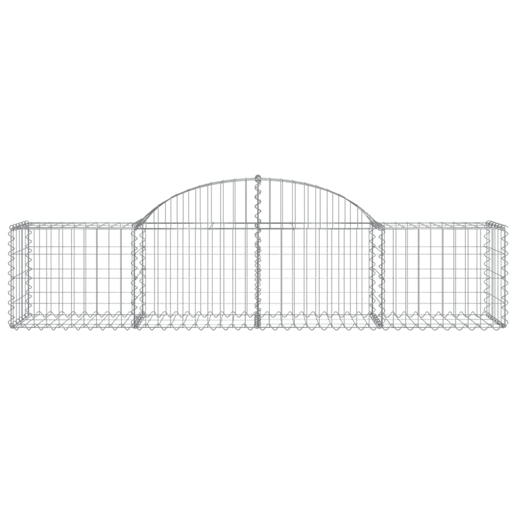 Cestas Gaviones 15 Uds Forma De Arco Hierro 200x50x40/60 Cm_3