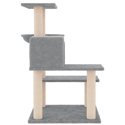 Vidaxl Rascador Para Gatos Con Postes De Sisal Gris Claro 82,5 Cm_3