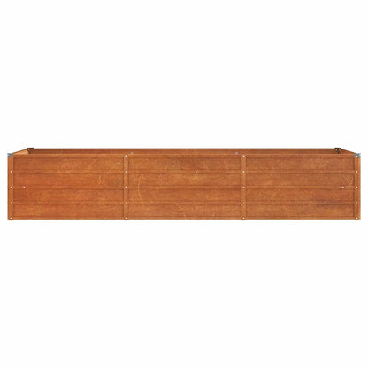 Arriate Oxidado De Acero Corten 240x80x45 Cm_3