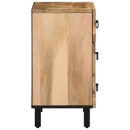 Mesita De Noche Madera Maciza De Mango 50x33x60 Cm_4
