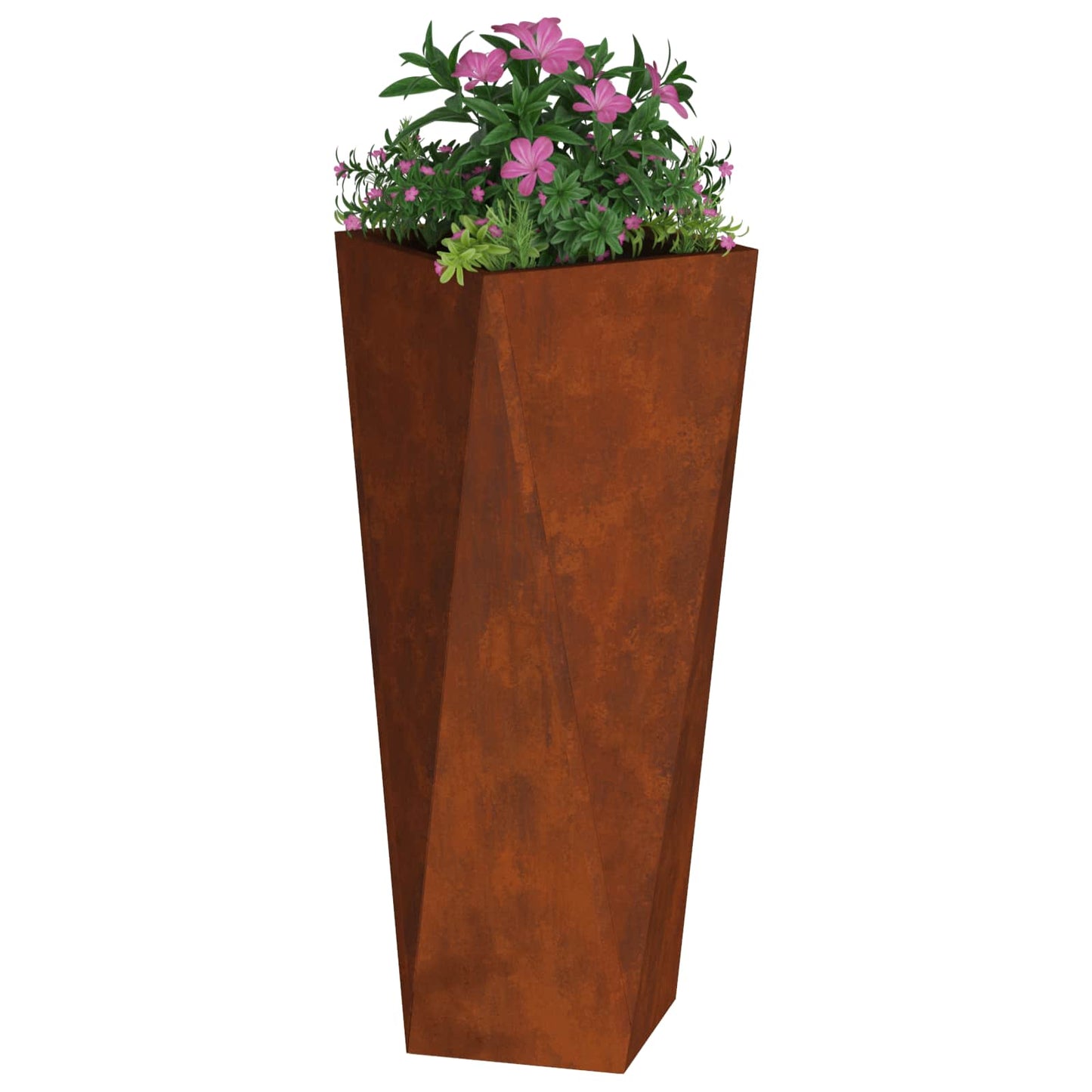 Jardinera 2 Pcs Oxidado 30 X 30 X 75 Cm Acero Autopatinable_2