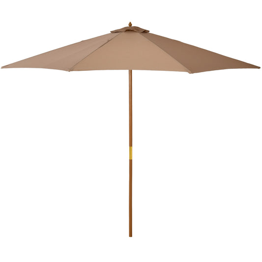Outsunny Sombrilla De Jardín Ø300 Cm Con Sistema De Polea Y Techo Ventilado_0
