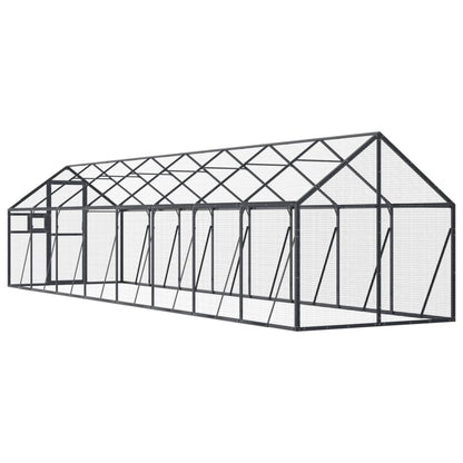 Vidaxl Pajarera De Aluminio Gris Antracita 1,79x8x1,85 M_4
