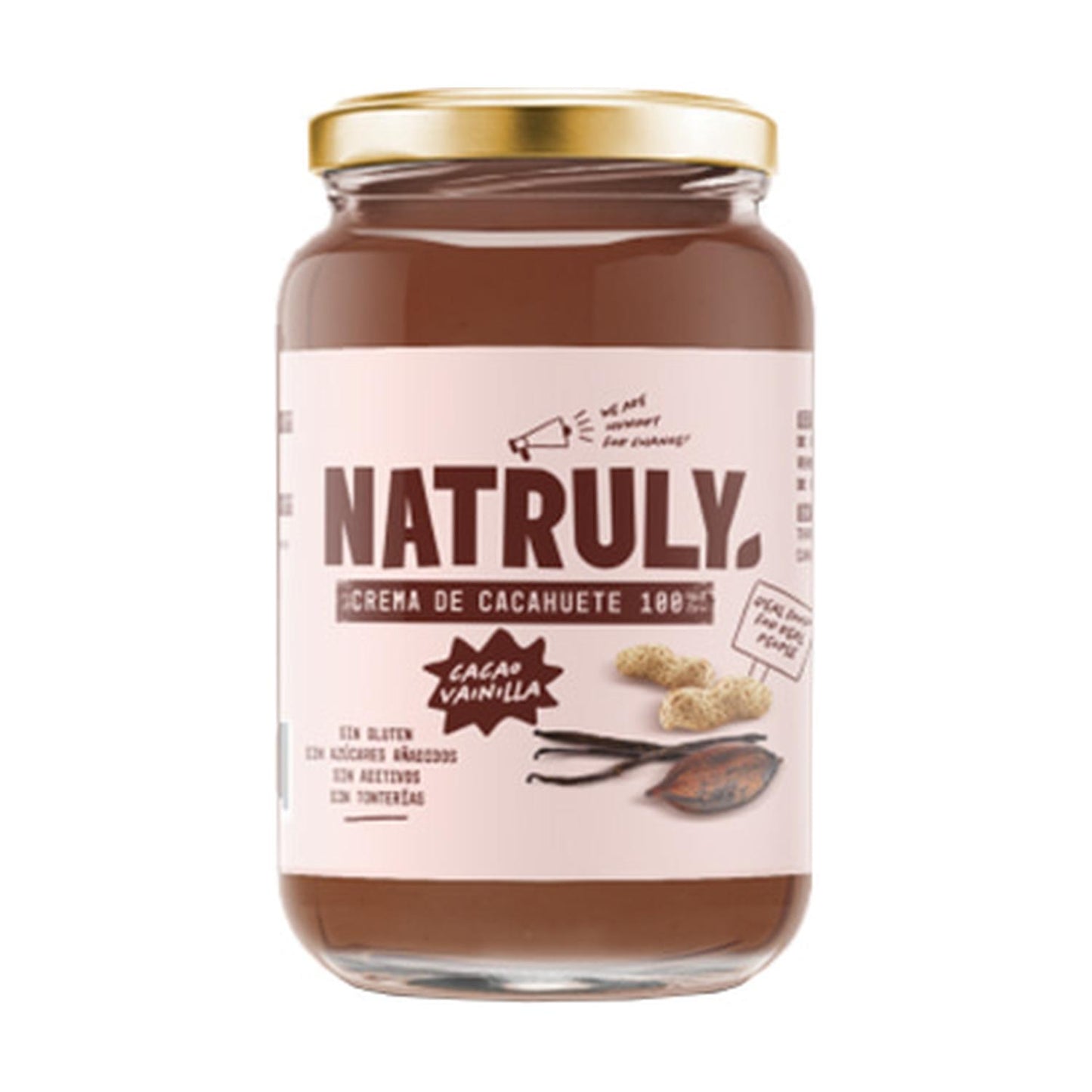 Crema de Cacahuete Cacao y Vainilla Natruly 500 gr