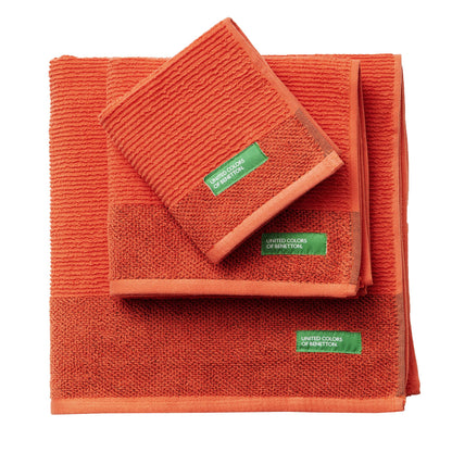 Set 3pcs Toallas De Baño (30x50+50x90+70x140cm) 450 Gsm 100%algodon Rojo Casa Benetton_0