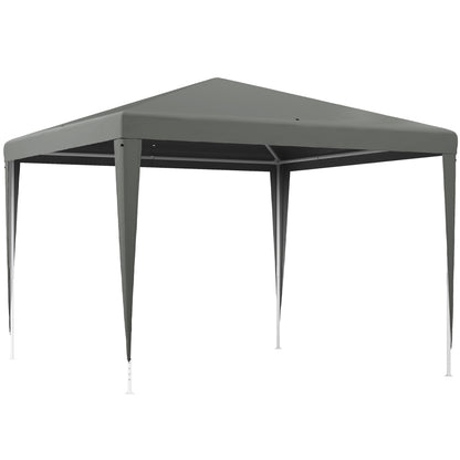 Outsunny Carpa Desmontable De Jardín 3x3 M Para Bodas Camping Fiestas Gris_0