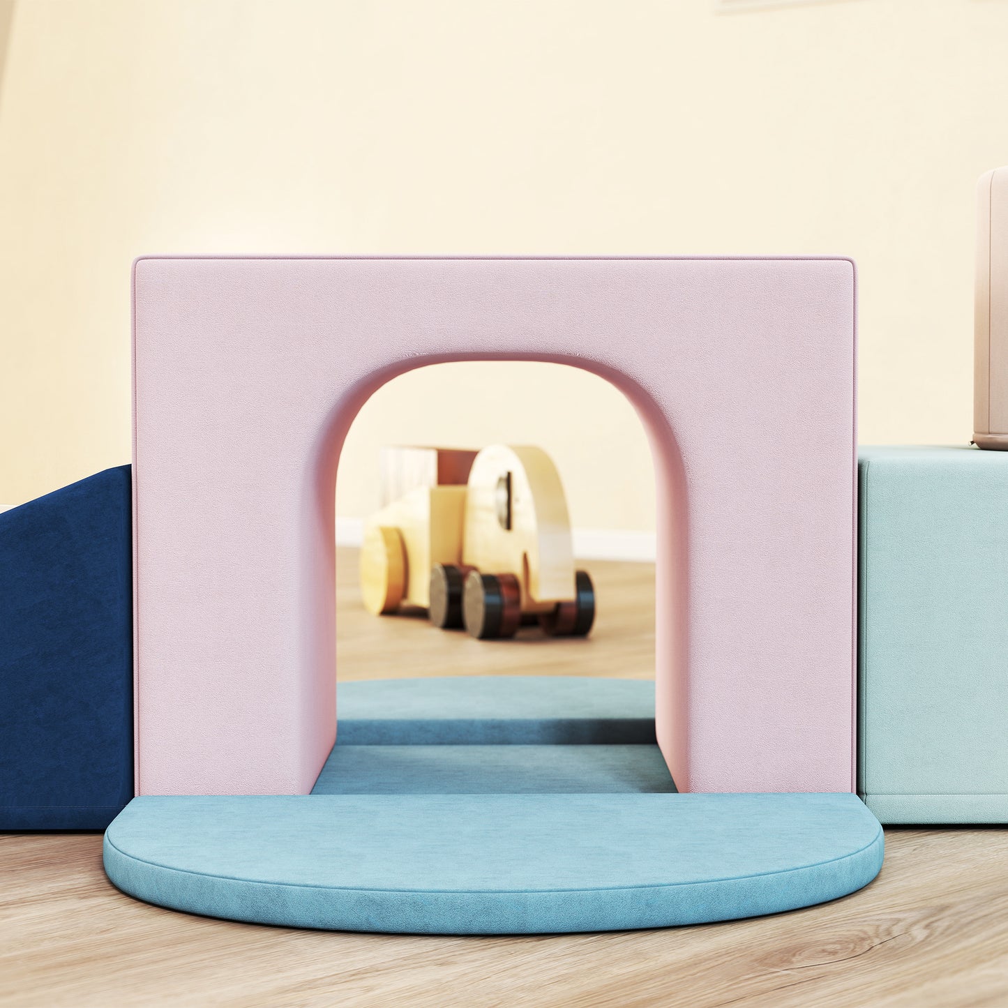 Aiyaplay Juego De 8 Bloques De Espuma Para Niños Fundas Lavables Multicolor_4