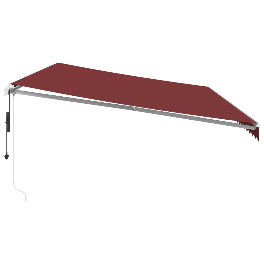 Toldo Retráctil Automático Con Luces Led Burdeos 600x350 Cm_4