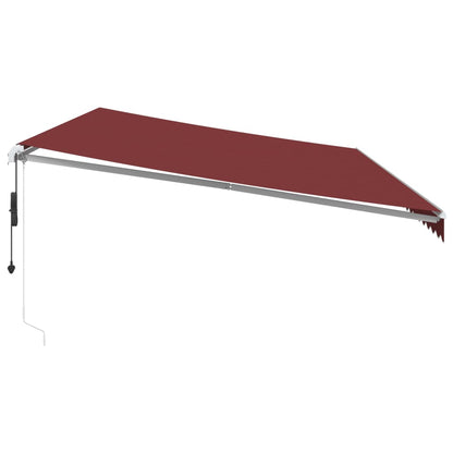 Toldo Retráctil Automático Con Luces Led Burdeos 600x350 Cm_4