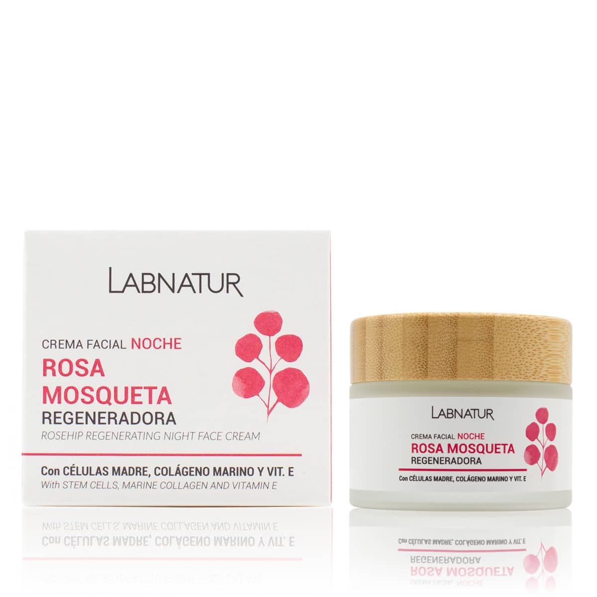 Crema Facial de Noche de Rosa Mosqueta Labnatur 50 ml | Regeneración y Nutrición Intensiva | Firmeza y Elasticidad_0