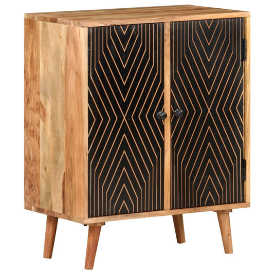 Aparador De Madera Maciza De Acacia 60x35x75 Cm_0