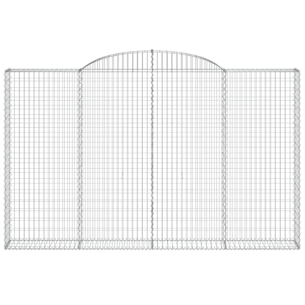 Cestas De Gaviones 2 Uds Forma De Arco Hierro 300x30x180/200 Cm_3