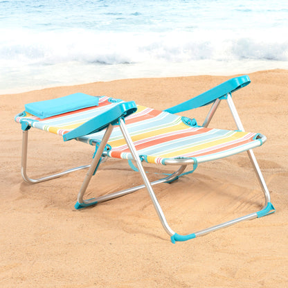 Aktive Pack 2 Sillas De Playa Plegables Aluminio 5 Posiciones C/bolsillo Santorini_2