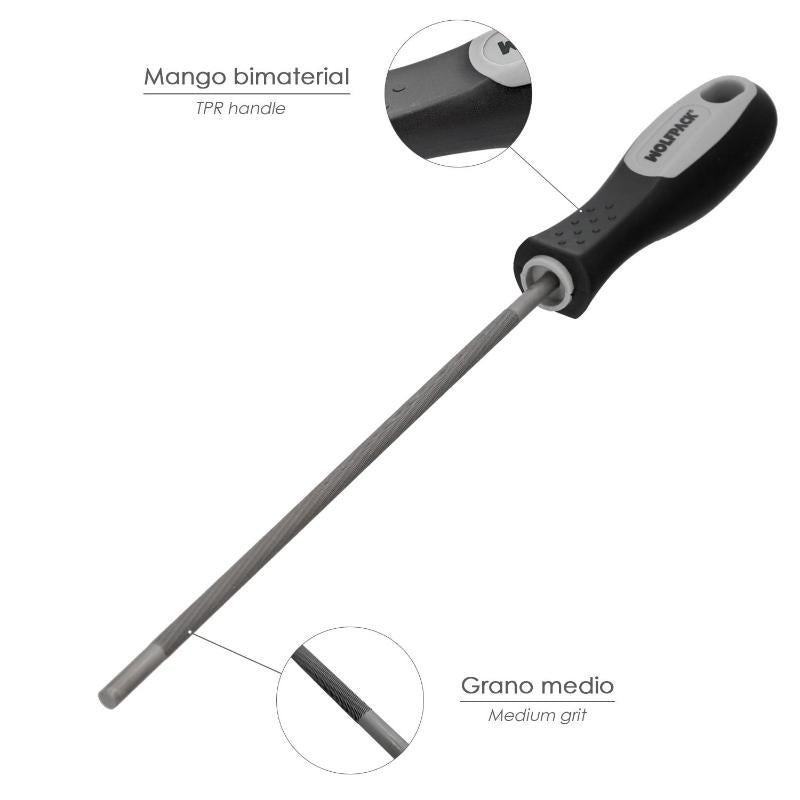 Lima Con Mango Motosierras 320 Mm. Ø 5,5 Mm.