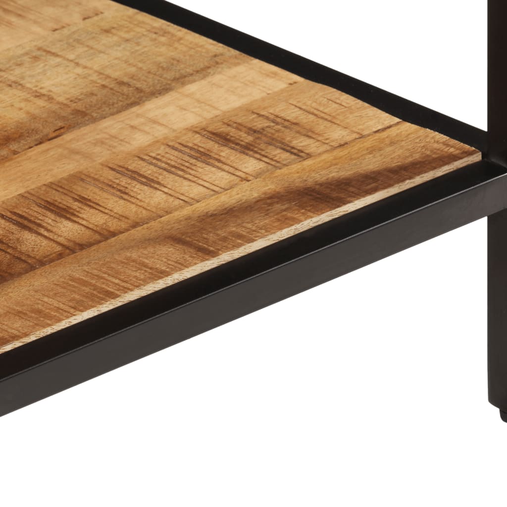 Mesa De Centro De Madera Maciza De Mango Rugosa 45x45x35 Cm_3