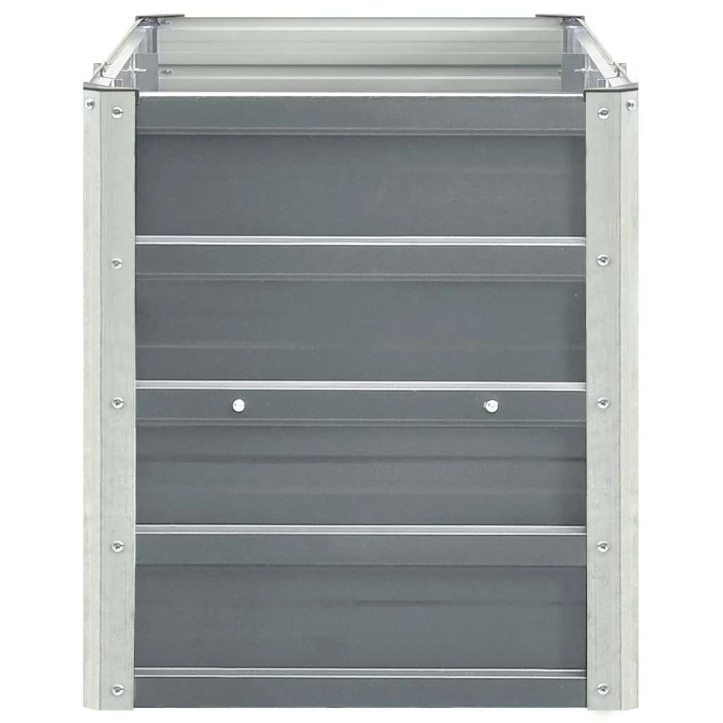 Arriate De Jardín De Acero Galvanizado Gris 240x40x45 Cm_3