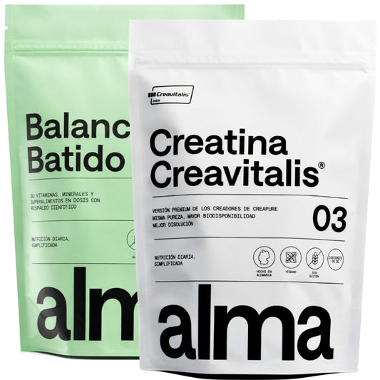 Alma® Batido Diario Con Espirulina, Adaptógenos, Prebióticos Y Vitaminas 300g Y Creatina Monohidratada Creavitalis® 300g_0