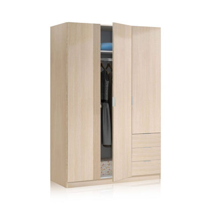 Armario 3 Puertas 3 Cajones Roble_0